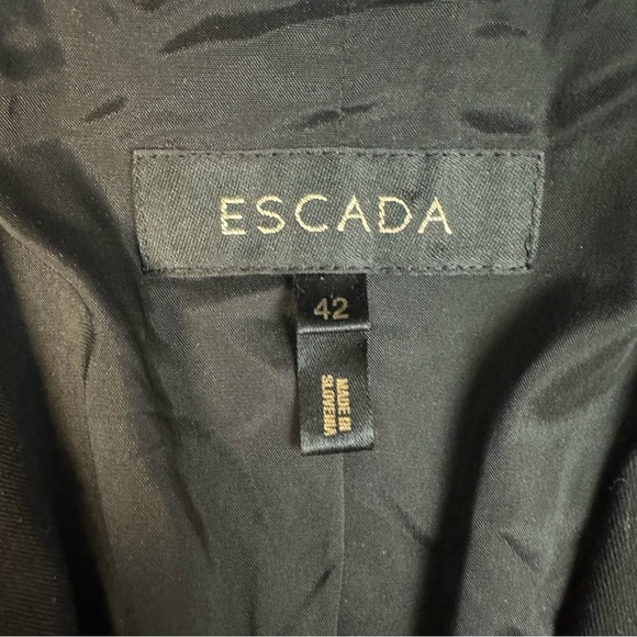 Escada New Black Dressy Wool Blend Blazer Womens 42 Large - Picture 12 of 13